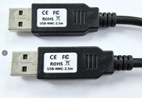 Cable Null Modem USB a USB FTDI NMC-2.5M de 2.5 Metros, Tipo A, Revestimiento de PVC, Blindaje de Lámina, FT232R