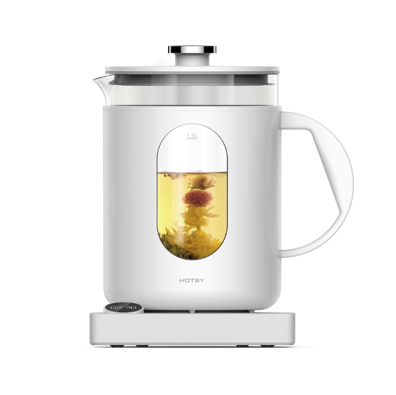 Heavy Duty Aesthetic Small Tea Maker Ceramic Transparent 360 Degree Rotating Teapot Invention Electric Kettle