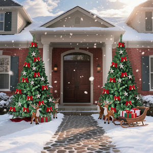 <span class=keywords><strong>Sapin</strong></span> <span class=keywords><strong>de</strong></span> Noël avec des rubans en velours bleu et des décorations rouges et bleues, parfait <span class=keywords><strong>pour</strong></span> les fêtes <span class=keywords><strong>de</strong></span> fin d'année - Product Image 6