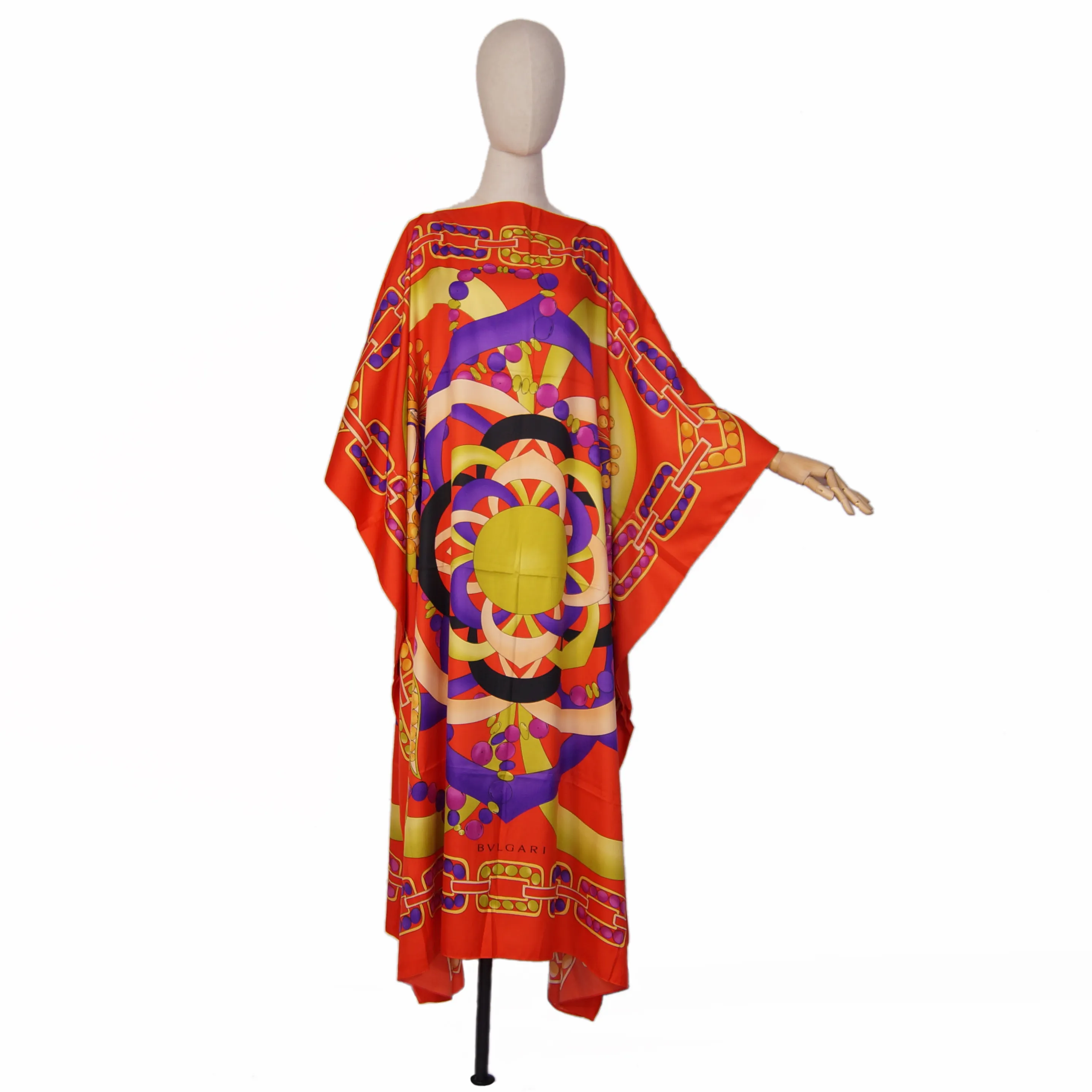 Vestido de algodão de chiffon, vestido de meia manga para mulheres vestido de tecido kaftan turco abaia