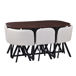 Échantillon gratuit, table <span class=keywords><strong>de</strong></span> salle à manger <span class=keywords><strong>de</strong></span> haute qualité, moderne et luxueuse, en MDF, avec plateau rond, pour 4, 5, 6 ou <span class=keywords><strong>8</strong></span> personnes, pour restaurant - Product Image 4