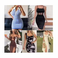 Vêtements de mode en liquidation, robes décontractées, t-shirts, emballages mixtes, livraison aléatoire, stock de vêtements pour femmes