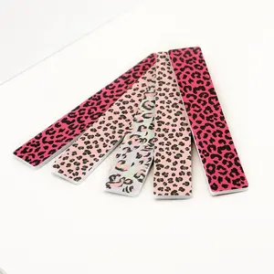Ziri Factory Wholesale Manicure Tools Leopard Limas Jumbo Emery Board High Quality Limes Disposable Logo 100/180/240 Nail Files