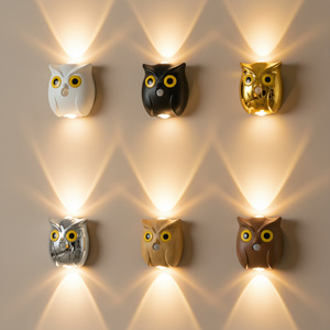 Lámpara de Pared Inteligente con Sensor de Movimiento, Diseño de Búho, Luz Nocturna Creativa para Entrada, Cabecera, Pasillo - Product Image 2