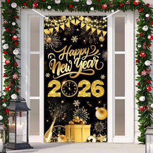 Feliz <span class=keywords><strong>Año</strong></span> <span class=keywords><strong>Nuevo</strong></span>, Cubierta para Puerta con Globos Azules, Banner para Puerta con Reloj <span class=keywords><strong>de</strong></span> <span class=keywords><strong>Cuenta</strong></span> <span class=keywords><strong>Regresiva</strong></span> para Nochevieja, Banners Colgantes Festivos Personalizables - Product Image 3