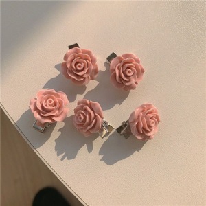 Fermagli per capelli floreali rosa, piccoli e carini, accessori per capelli per uso quotidiano - Product Image 2