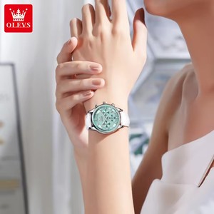 OLEVS 3669 impermeabile tre piccoli quadranti da <span class=keywords><strong>donna</strong></span> <span class=keywords><strong>orologio</strong></span> da <span class=keywords><strong>donna</strong></span> di lusso Top Brand <span class=keywords><strong>cinturino</strong></span> in <span class=keywords><strong>pelle</strong></span> classico quarzo Business Girl orologi - Product Image 2