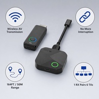 Transmitter dan Receiver HDMI Nirkabel, Extender Plug&Play, 164FT/50M 1080P 2.4G/5G Dual-Band untuk Laptop, TV Box, Streaming Audio Video