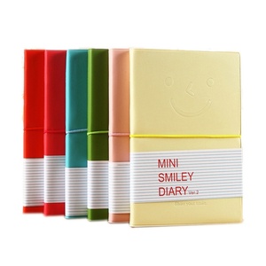 Carnet de notes portable <span class=keywords><strong>en</strong></span> PU avec sangle, 100 pages vierges colorées pour le <span class=keywords><strong>dessin</strong></span>, format de poche, motif visage - Product Image 5