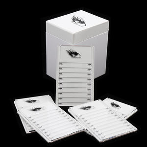 Caja de almacenamiento de extensiones de pestañas acrílicas, organizador de maquillaje, soporte de bandeja para pestañas, paleta de pegamento, caja de pestañas acrílicas - Product Image 2