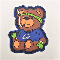 Patch en caoutchouc 3D personnalisé avec logo brodé, fabricant chinois, patch en PVC pour vêtements et jeans