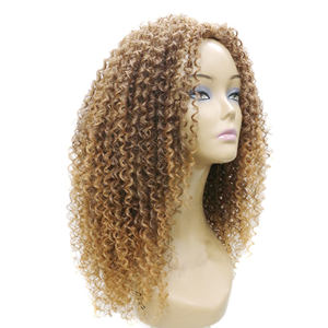 Perruque mongole synthétique crépue lisse, cheveux bouclés <span class=keywords><strong>Afro</strong></span> pour femmes noires, vente en gros, nouveauté - Product Image 4