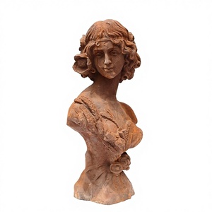 Estatua de Busto de Dama Griega Antigua Tradicional ENYA, Escultura de Hierro Fundido para Decoración de Jardín <span class=keywords><strong>y</strong></span> Hogar, Escultura de Amor, Altura 73 cm, Natural - Product Image 1
