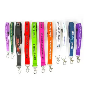 Low Shipping Cost Manufacturer Printed Polyester Sublimation Keychain Strap Custom Lanyards With Logo Custom