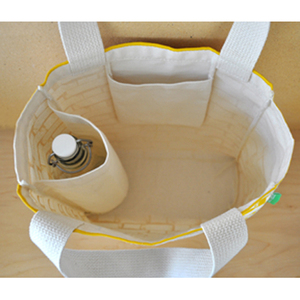Bolsa de <span class=keywords><strong>picnic</strong></span> de lona de algodón grueso, con bolsillos interiores y asas de algodón - Product Image 2