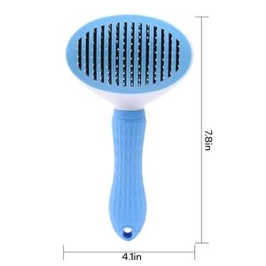 Brosse à poils pour chiens et chats en caoutchouc écologique et acier inoxydable pour le nettoyage des poils longs - Product Image 3