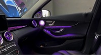 Kit d'éclairage d'ambiance intérieur LED 64 couleurs RGB pour Mercedes-Benz Classe C W205 2015-2021/GLC X253 (conducteur et passager)