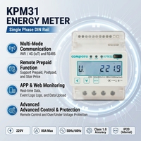 Meter Listrik Pintar Satu Fasa KPM31B-wi dengan Layar LCD, Kontrol Aplikasi, dan Pengaturan Biaya Sewa Apartemen Nirkabel