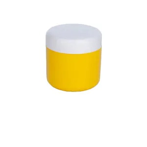 Pot à crème en plastique vide, contenant pour cosmétiques, pour la lotion, vente en gros, mat, jaune, 30 ml 65ml