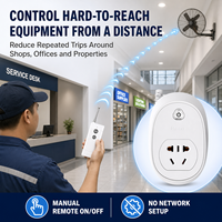 Prise de télécommande RF longue portée pour lumières, ventilateurs et appareils électroménagers, interrupteur marche/arrêt Plug and Play pour les distributeurs
