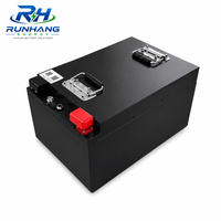 Batterie au lithium LiFePO4 72V 80Ah pour voiturette de golf, rechargeable, avec BMS intelligent, application Bluetooth, boîtier en acier robuste, plus de 4000 cycles de vie