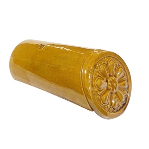 หลังคาทรงโค้งแบบจีนดั้งเดิม กระเบื้องหลังคาดินเผาสีเหลือง - Product Image 4