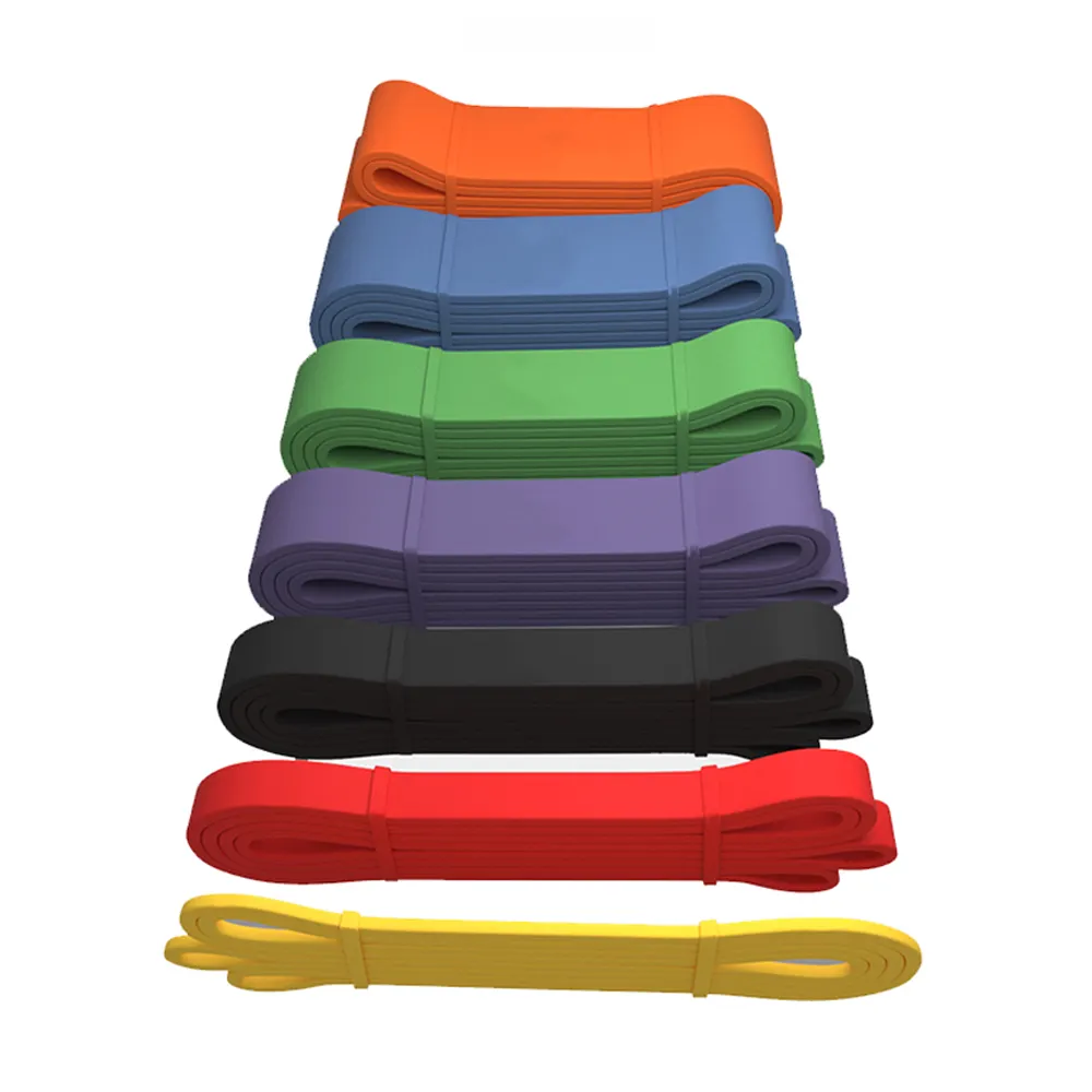 Bandas elásticas de látex 100% Natural para Yoga, bandas de resistencia personalizadas, varios colores