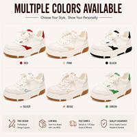 Sneakers basses tendance pour femmes, chaussures décontractées respirantes avec semelle épaisse antidérapante