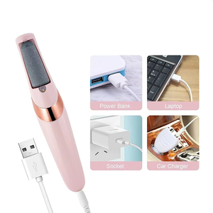 مزيل الجلد الميت للقدمين من سليمور، مصنوع من مادة ABS، بطارية 600 مللي أمبير قابلة للاستبدال، مزيل الأنسجة الميتة باللون الوردي - Product Image 3