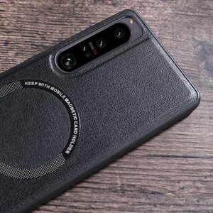 Funda Protectora Magnética de Cuero PU de Lujo Anti-caídas para Sony <span class=keywords><strong>Xperia</strong></span> <span class=keywords><strong>1</strong></span> 10 VII VI <span class=keywords><strong>1</strong></span> 5 10 V IV <span class=keywords><strong>III</strong></span> II con Carga Inalámbrica - Product Image 6