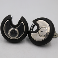 Serrure de cadenas à disque en acier inoxydable 201 recouverte de caoutchouc de type lune spéciale robuste de 60mm étanche pour l'utilisation de porte