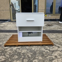 Organisateur de bijoux en bois moderne à double couche avec compartiment caché, écologique