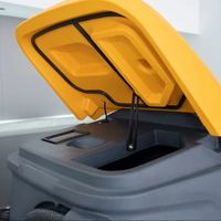Autolaveuse autoportée industrielle haute performance à batterie, double brosse de 17 pouces, pour usage intensif en usine