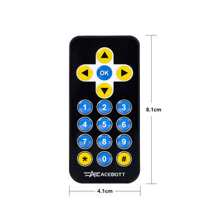 Acebott Fabriek Aanpasbare Nieuwe Originele Universele 17 Toetsen Draadloze Ultra-Dunne Slimme Infrarood Ir Afstandsbediening Voor <span class=keywords><strong>Arduino</strong></span> - Product Image 6