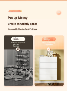 Lemari Sepatu Besar, Tahan Korosi, Berkapasitas Tinggi, dan Dapat Dikunci dari Eropa Utara, Warna Abu-abu Tua, dengan Tiga Lapis. - Product Image 4