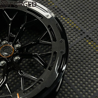 Jantes forgées personnalisées GUDE 19 20 21 22 pouces avec anneau de finition en fibre de carbone pour Corvette C8, BMW G80 G81, Audi RS4, Nissan GTR