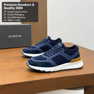 Luxury Designer Navy Blue Sneakers Walking <b>Shoes</b> <b>Men</b> Women High Quality Mesh <b>Platform</b> Baskets Zapatillas Chaussures New - Product Image 1