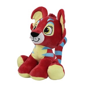 Peluche a Forma di <span class=keywords><strong>Tigre</strong></span> Rossa Cartoonesca, Morbido Giocattolo in Cotone PP, Regalo per Bambini, OEM - Product Image 5