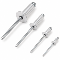 Kit d'assortiment de rivets aveugles 320 pièces, rivets à percussion en aluminium argenté avec mandrin en acier, plusieurs tailles pour le fixation et la réparation de tôles