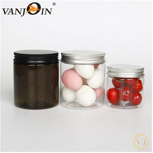 250ml 500ml 1000ml Wide Mouth Cosmetic Plastic Jar cookie food container transparent plastic food bottle