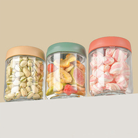 Stoples Kaca Mason Bulat Mulut Lebar 16 oz (500ml) untuk Dapur, Kedap Udara, Wadah Penyimpanan Permen, Wadah Penyimpanan Makanan Grosir