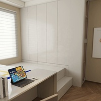 Lit intelligent multifonctionnel Tatami avec armoire et bureau, mobilier de chambre d'enfant, bois massif durable, vente directe d'usine, grand rangement