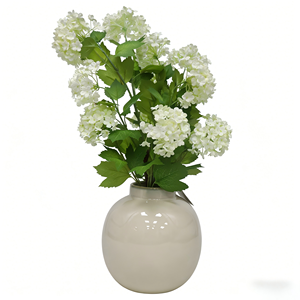 Lobularia <span class=keywords><strong>Maritima</strong></span> de Alta Calidad en Maceta de Cerámica, Hortensia Artificial con Acabado Glaseado, Hortensia de Simulación para Bodas - Product Image 6