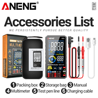 Multimètre intelligent ANENG 615 à sélection automatique, 6000 points de lecture, affichage 4 chiffres, testeur de courant, tension et résistance AC/DC, 600V 10A, faible consommation