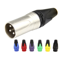 Connecteur de canon coloré à 3 broches, 5 pièces, mâle et femelle, bouchons XLR