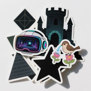 Logo nhãn PVC phim hoạt hình xe nhãn dán phim hoạt hình chuyển động thẻ không thấm nước 3D phim hoạt hình dán nhãn tự dính nhãn - Product Image 2