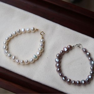 Pulsera de Perlas Naturales de Agua Dulce Chapadas en Oro y Plata <span class=keywords><strong>Tai</strong></span>, Forma de Bola Ligeramente Imperfecta, Moderna, para Uso Diario de Mujeres, Regalo - Product Image 5