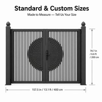 Puerta de Villa de Aluminio de Lujo con Diseño de Ventana Circular China, 6063-T5, Antioxidante, Tamaño Personalizado, Recubrimiento en Polvo