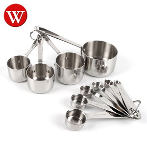 ร้อนขายที่มีคุณภาพสูงเครื่องมือห้องครัวสแตนเลสวัดช้อนและถ้วย12 - Product Image 1