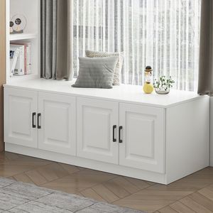 Meuble de rangement étanche pour rebord de fenêtre/baie vitrée avec assise/unité au sol, combinaison de meubles de rangement pour chambre, balcon - Product Image 2